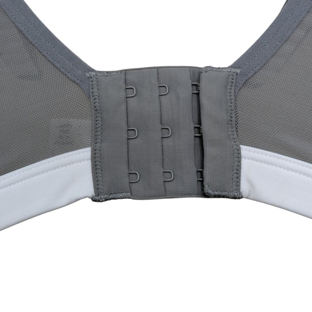 Livi Active Sports Bra 38C Full Coverage Underwire Sports White Gray - Picture 6 of 9